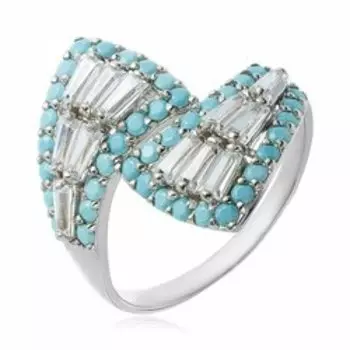 Серебряное кольцо с нанобирюзой