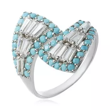 Серебряное кольцо с нанобирюзой