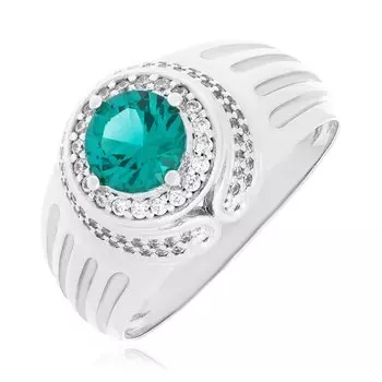 Серебряное кольцо с наноизумрудом
