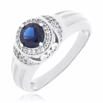 Серебряное кольцо с наносапфиром