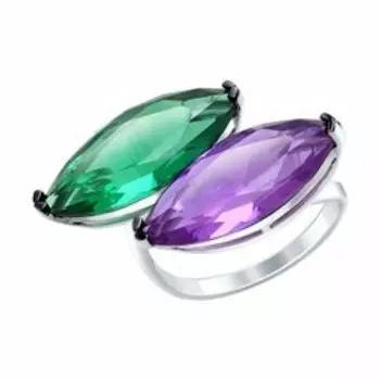 Серебряное кольцо с наноситаллом