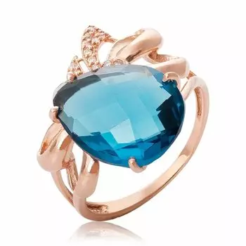 Серебряное кольцо с нанотопазом