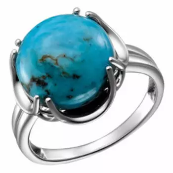 Серебряное кольцо с натуральной бирюзой