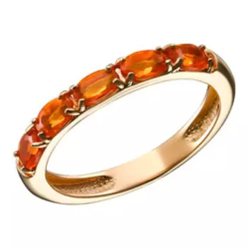 Серебряное кольцо с натуральными огненными опалами