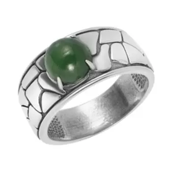 Серебряное кольцо с нефритом