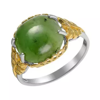 Серебряное кольцо с нефритом