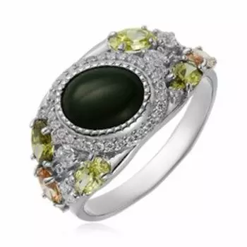 Серебряное кольцо с нефритом