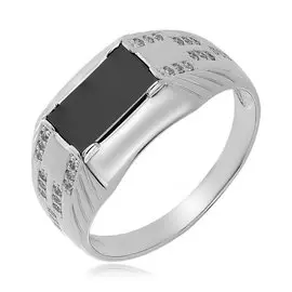 Серебряное кольцо с ониксом