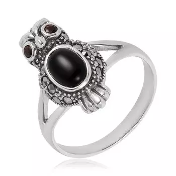 Серебряное кольцо с ониксом