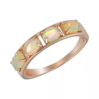 Серебряное кольцо с опалами