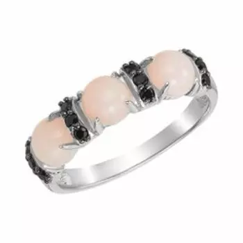 Серебряное кольцо с опалами и шпинелью