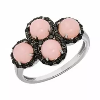 Серебряное кольцо с опалами и шпинелью