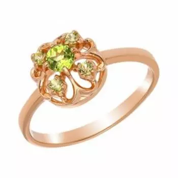 Серебряное кольцо с перидотами