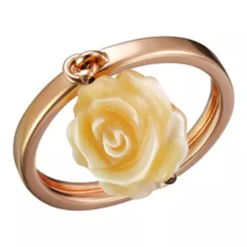 Серебряное кольцо с перламутром "Роза"