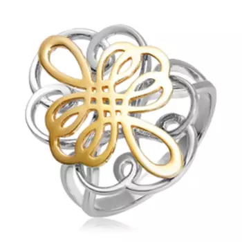 Серебряное кольцо "Узоры"