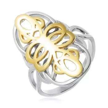 Серебряное кольцо с позолотой