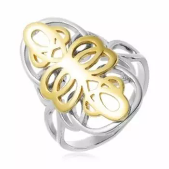 Серебряное кольцо с позолотой