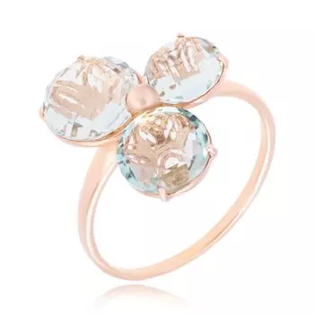 Серебряное кольцо с празиолитами