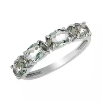 Серебряное кольцо с празиолитом