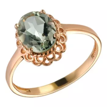 Серебряное кольцо с празиолитом