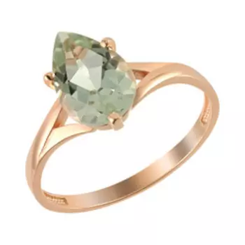 Серебряное кольцо с празиолитом