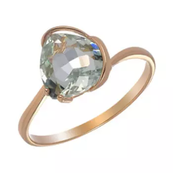 Серебряное кольцо с празиолитом