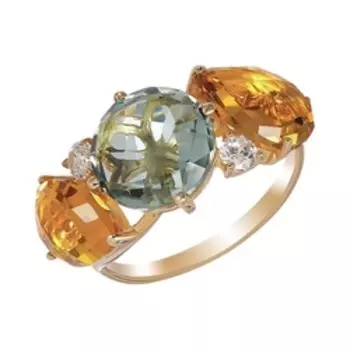 Серебряное кольцо с празиолитом