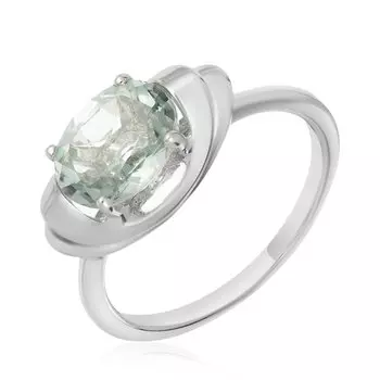 Серебряное кольцо с празиолитом