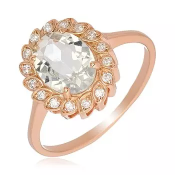 Серебряное кольцо с празиолитом