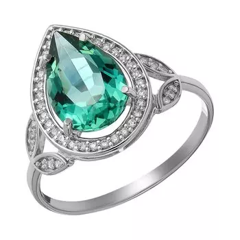 Серебряное кольцо с празиолитом