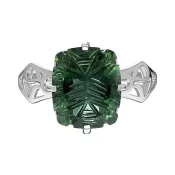 Серебряное кольцо с празиолитом