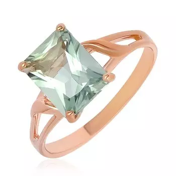 Серебряное кольцо с празиолитом