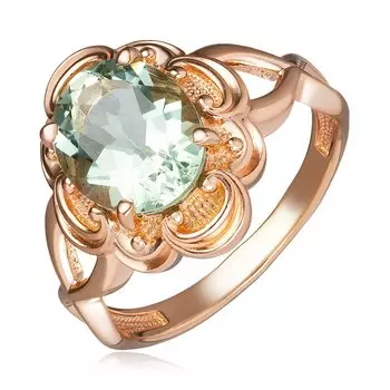 Серебряное кольцо с празиолитом