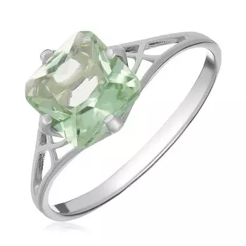 Серебряное кольцо с празиолитом
