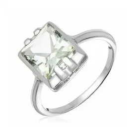 Серебряное кольцо с празиолитом