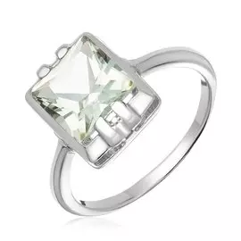 Серебряное кольцо с празиолитом