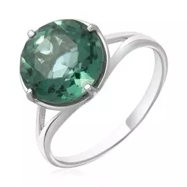 Серебряное кольцо с празиолитом