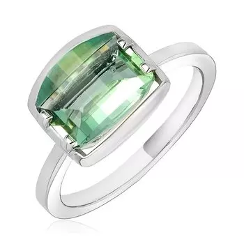 Серебряное кольцо с празиолитом