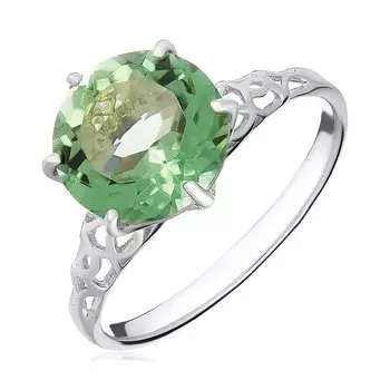 Серебряное кольцо с празиолитом