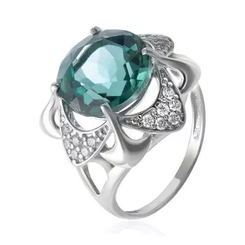 Серебряное кольцо с празиолитом