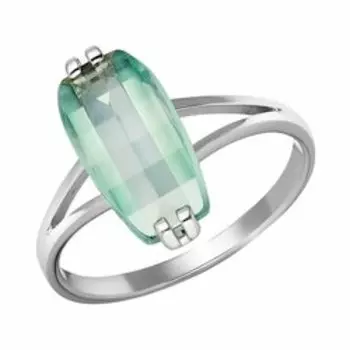 Серебряное кольцо с празиолитом