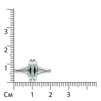 Серебряное кольцо с празиолитом