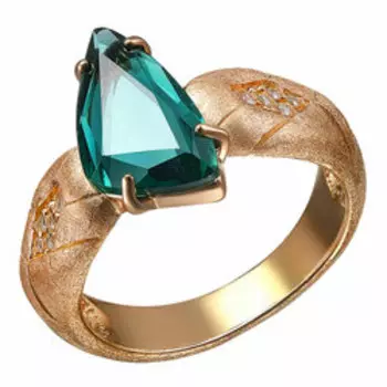 Серебряное кольцо с празиолитом и фианитами