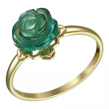 Серебряное кольцо с празиолитом "Роза"