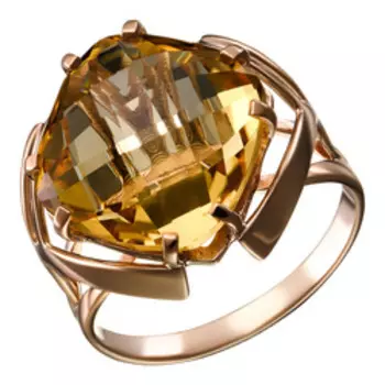 Серебряное кольцо с природным цитрином