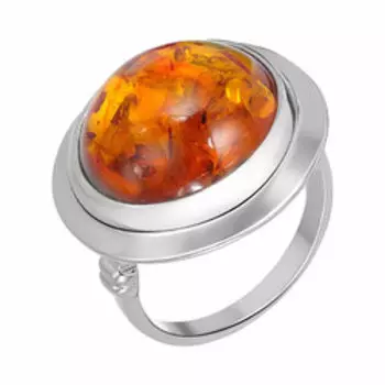 Серебряное кольцо с янтарем