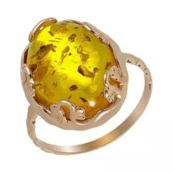 Серебряное кольцо с янтарем