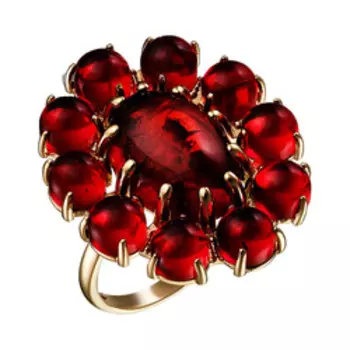 Серебряное кольцо с янтарем