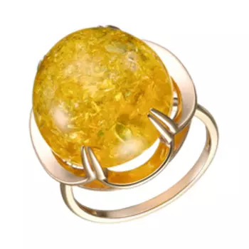 Серебряное кольцо с янтарем