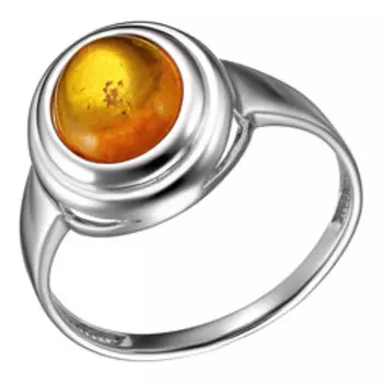 Серебряное кольцо с янтарем